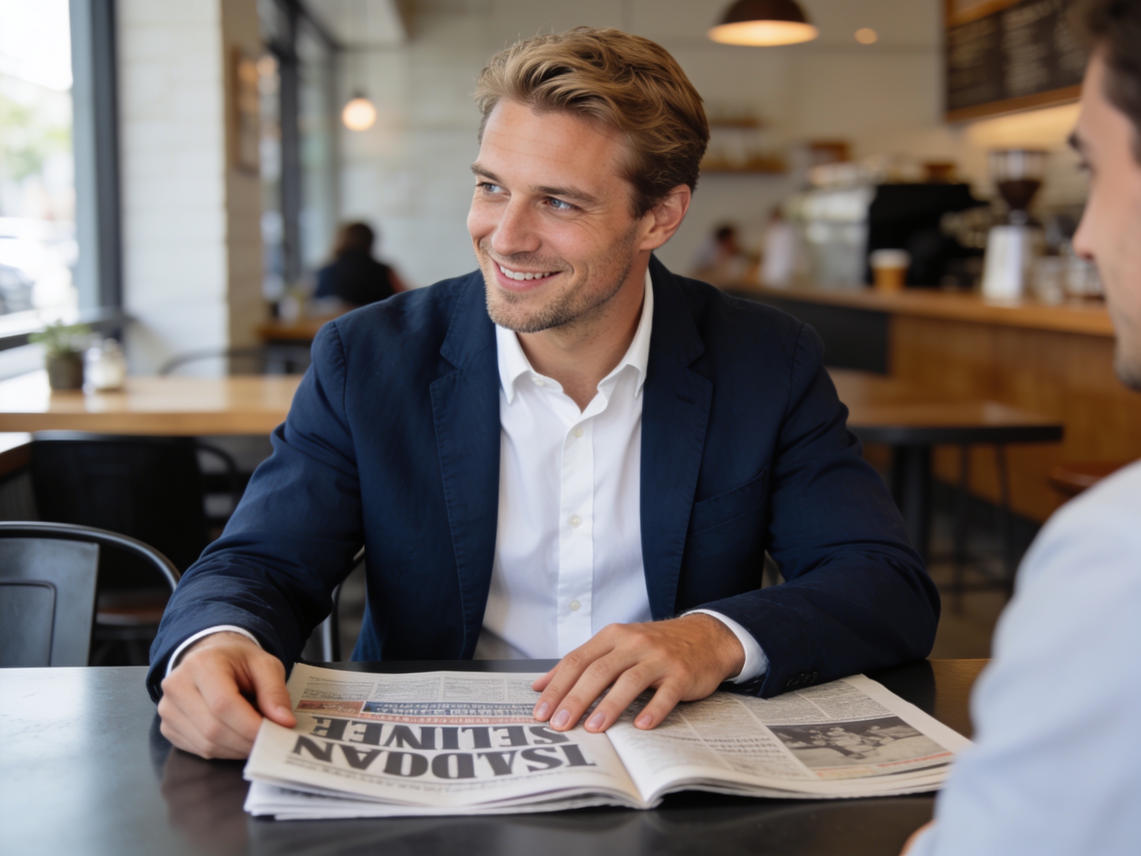 American man reading political news analyzing technology shaping political discourse